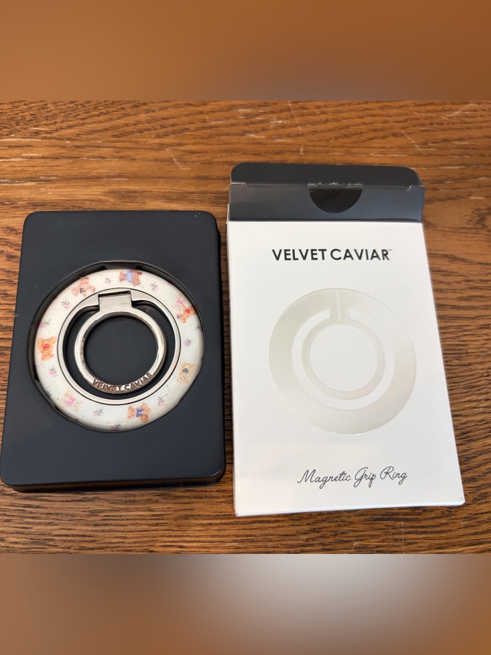 Velvet Caviar Teddy Bear Magnetic Grip Ring MagSafe iPhone 15